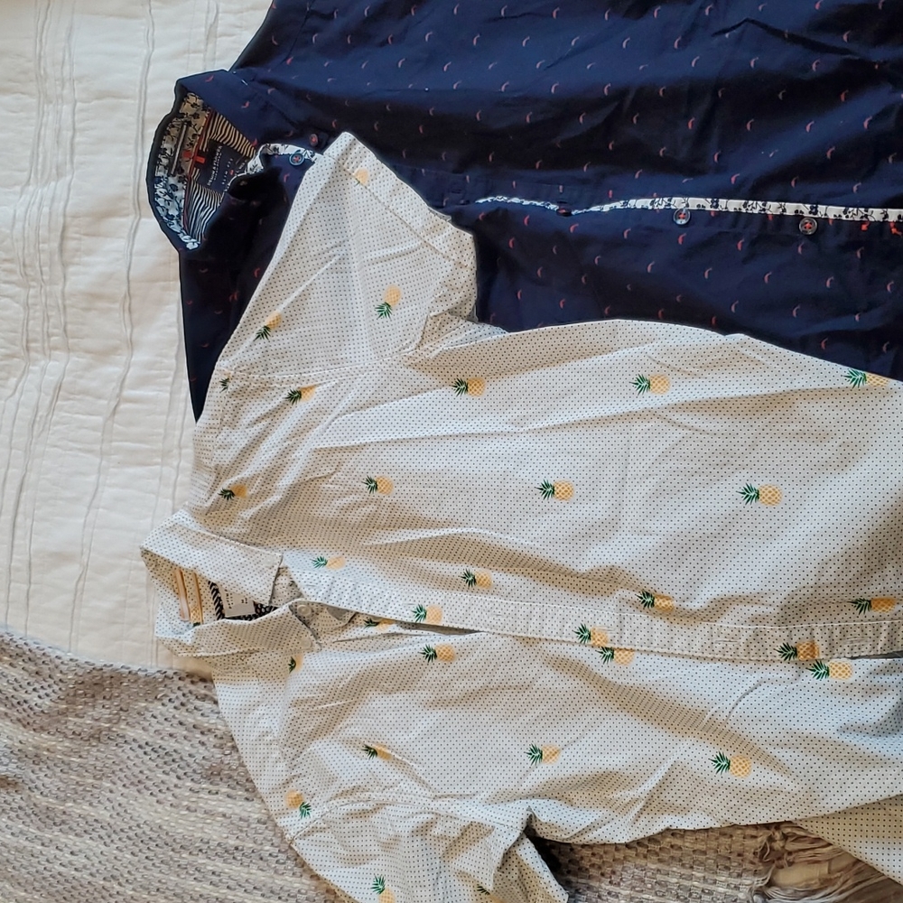 Mens short sleeved button down